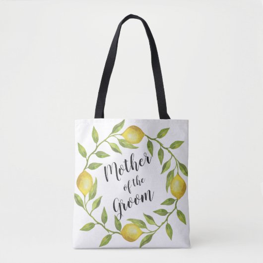 Sweet Lemons Krans Gift Moeder van de bruidegom Tote Bag (Voorkant)
