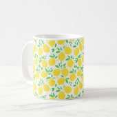 Sweet Lemons Leaf Pattern Koffiemok (Voorkant links)