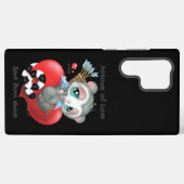 Sweet Lemur with Love Arrows – Heartfelt Design Samsung Galaxy Hoesje (Achterkant horizontaal)