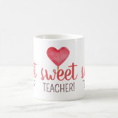 Sweet leraar met schattig roze snoep Valentijn cad Koffiemok (Center)