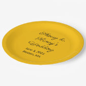 Sweet Letters Goudkleurige bruiloft Papieren Bordje (Gekanteld)