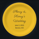 Sweet Letters Goudkleurige bruiloft Papieren Bordje<br><div class="desc">Deze o zo elegante borden zullen een aanwinst zijn voor uw bruiloft. . Door Sharon Lee Hudson.</div>