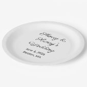 Sweet Letters Wit & Zwart Huwelijk Papieren Bordje (Gekanteld)