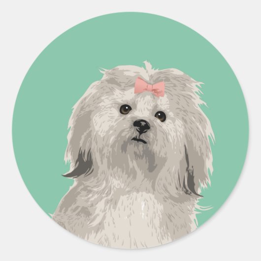 Sweet Lhasa Apso Sticker voor Hondenliefhebbers (Voorkant)