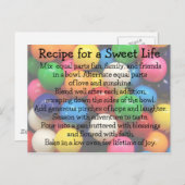 Sweet Life Colorful Gumballs Briefkaart (Voorkant / Achterkant)