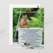 Sweet Life Little Chipmunk Briefkaart (Voorkant / Achterkant)