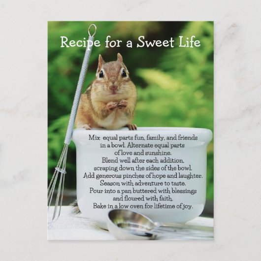 Sweet Life Little Chipmunk Briefkaart (Voorkant)