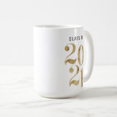 Sweet Light Skin Paarse Haired Girl Afstuderen Koffiemok (Voorkant rechts)