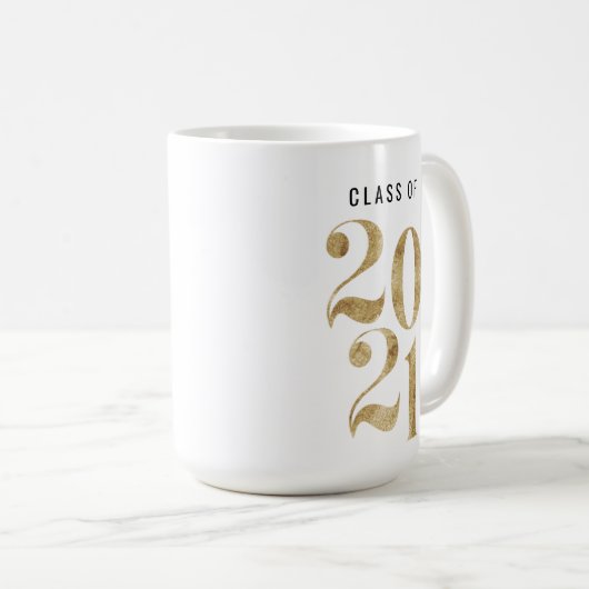 Sweet Light Skin Paarse Haired Girl Afstuderen Koffiemok (Voorkant rechts)