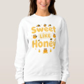 "Sweet Like Honey" Cute Bee and Honey Pot Trui (Voorkant)
