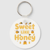 "Sweet Like Honey" Kawaii Pun Sleutelhanger (Achterkant)