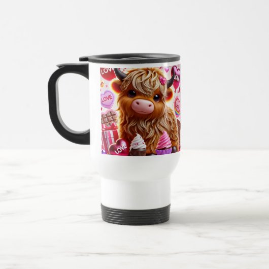 Sweet Like Snoep Highland Koe Valentijns Reisbeker (Links)