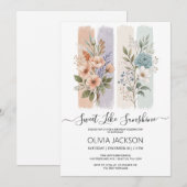 Sweet Like Sunshine Waterverf Verjaardag Kaart (Voorkant / Achterkant)