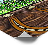 Sweet Lil Ethnic Baby Cowboy en Teddy Bear Poster (Hoek)