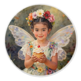 Sweet Lil Fairy with Cupcake | Fairytale Keramische Knop