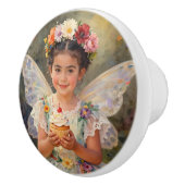 Sweet Lil Fairy with Cupcake | Fairytale Keramische Knop (Rechts)