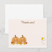 Sweet Lil Pumpkins Flat Hartelijk dank voor uw uit Bedankkaart (Voorkant / Achterkant)