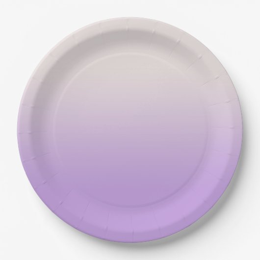 Sweet Lila Paars Lavender Gradient Ombre Papieren Bordje (Voorkant)