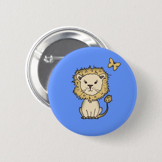 Sweet Lion en Butterfly Pinback Button (Voorkant /achterkant)