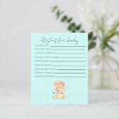 Sweet Lion Wishes for Baby shower stationery (Staand voorkant)