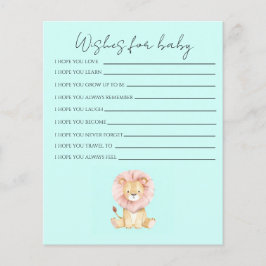 Sweet Lion Wishes for Baby shower stationery