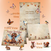 Sweet Little African Fairy Princess Happy Birthday Kaart