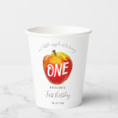Sweet Little Apple 1st Birthday Papieren Bekers (Voorkant)
