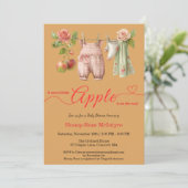 Sweet Little Apple Baby Shower | Fall Rustic Baby Kaart (Staand voorkant)