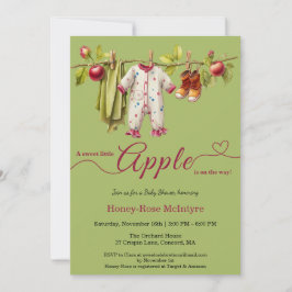 Sweet Little Apple Baby Shower | Fall Rustic Baby  Kaart
