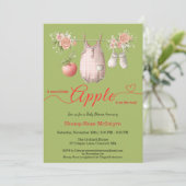Sweet Little Apple Baby Shower | Fall Rustic Baby  Kaart (Staand voorkant)