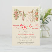 Sweet Little Apple Baby Shower | Fall Rustic Baby  Kaart (Staand voorkant)