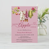 Sweet Little Apple Baby Shower | Fall Rustic Baby Kaart (Staand voorkant)