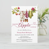 Sweet Little Apple Baby Shower | Fall Rustic Baby  Kaart (Staand voorkant)