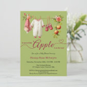Sweet Little Apple Baby Shower | Fall Rustic Baby Kaart (Staand voorkant)