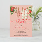 Sweet Little Apple Baby Shower | Fall Rustic Baby Kaart (Staand voorkant)