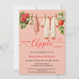 Sweet Little Apple Baby Shower | Fall Rustic Baby  Kaart