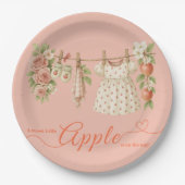 Sweet Little Apple Baby Shower | Fall Rustic Baby  Papieren Bordje (Voorkant)