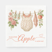Sweet Little Apple Baby Shower | Fall Rustic Baby  Servet (Voorkant)