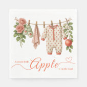 Sweet Little Apple Baby Shower | Fall Rustic Baby Servet (Voorkant)