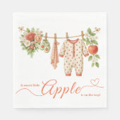 Sweet Little Apple Baby Shower | Fall Rustic Baby  Servet (Voorkant)
