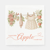 Sweet Little Apple Baby Shower | Fall Rustic Baby  Servet (Voorkant)