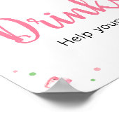 Sweet Little Baby Watermelon Baby shower Drinken Poster (Hoek)