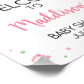 Sweet Little Baby Watermelon Baby shower Welkom Poster (Hoek)