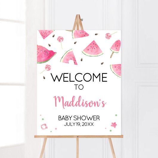 Sweet Little Baby Watermelon Baby shower Welkom Poster
