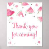 Sweet Little Baby Watermelon Bedankt voor je komst Poster (Voorkant)