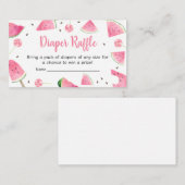 Sweet Little Baby Watermelon Diaper Raffle Informatiekaartje (Voorkant / Achterkant)