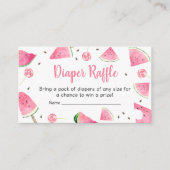 Sweet Little Baby Watermelon Diaper Raffle Informatiekaartje (Voorkant)