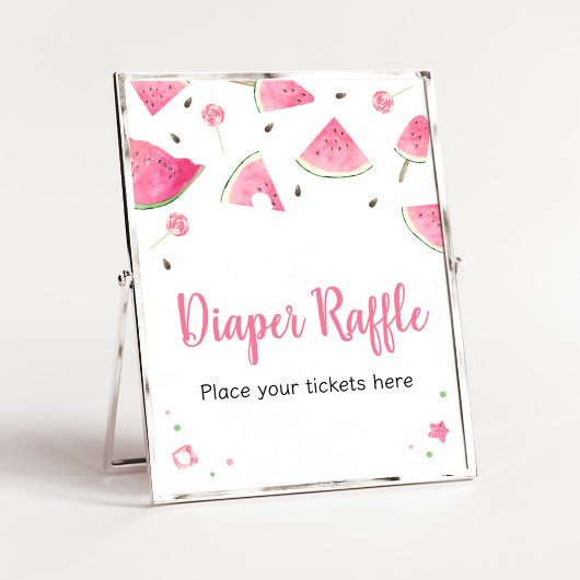 Sweet Little Baby Watermelon Diaper Raffle Poster
