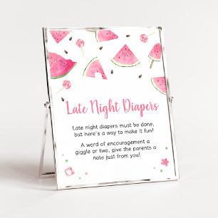 Sweet Little Baby Watermelon Late Night Luiers Poster