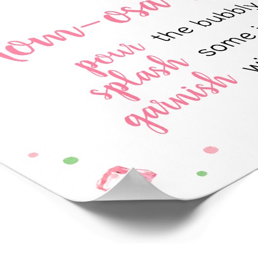 Sweet Little Baby Watermelon Mom Osa Bar Poster (Hoek)